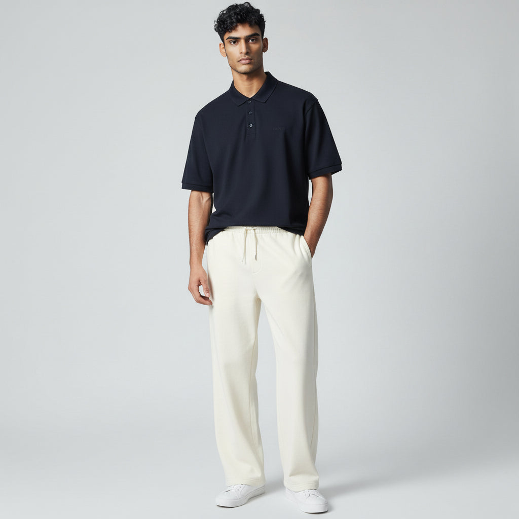 Navy Luxe Polo Co-Ord Set