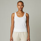 White Women Crop Tank