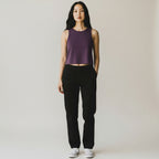 Purple Women Crop Tank