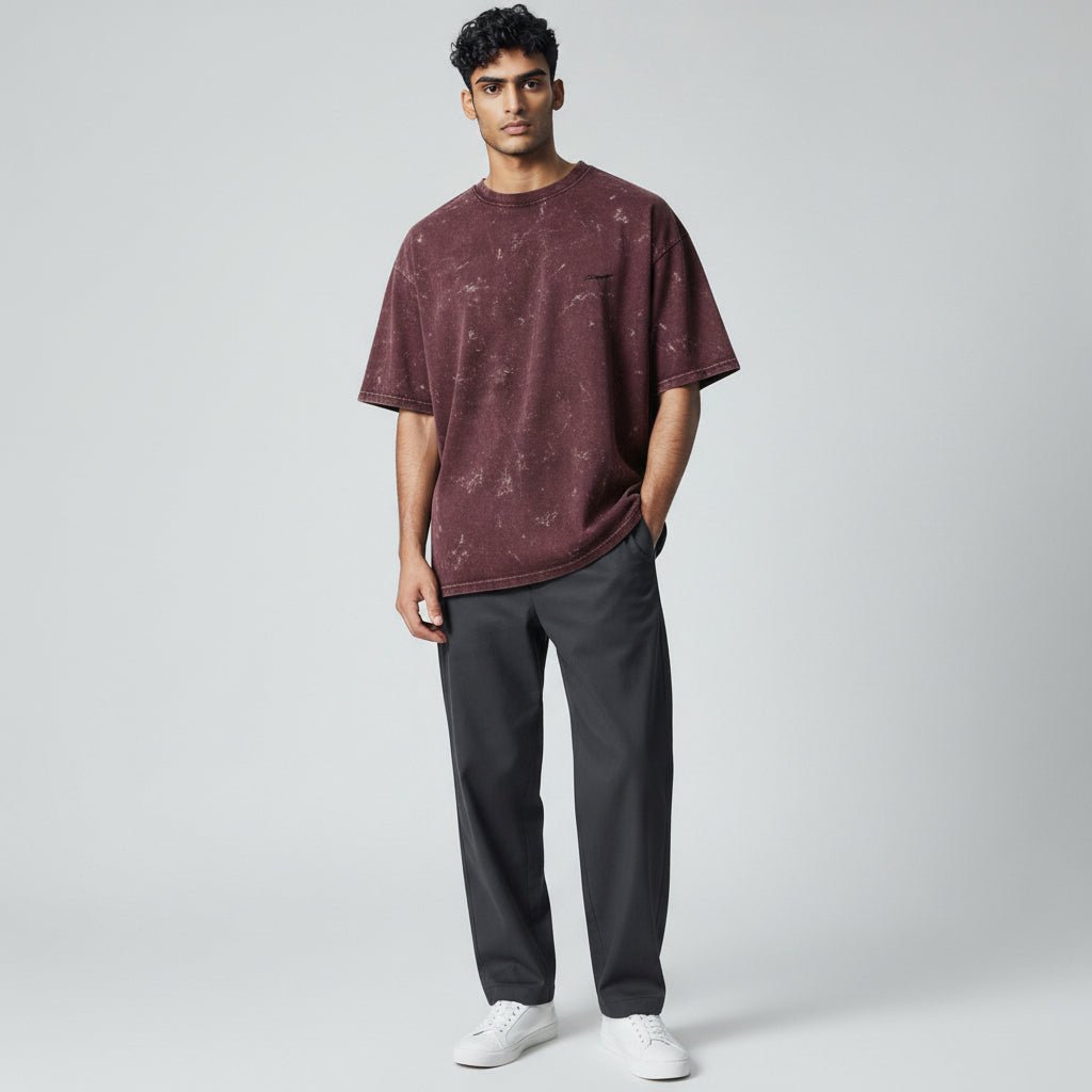 Maroon Classic Oversized Tee