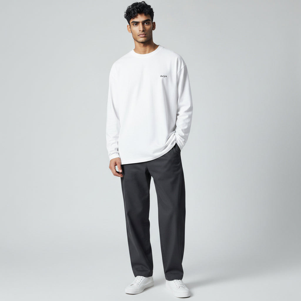 White Men's Full Sleeve T-Shirt